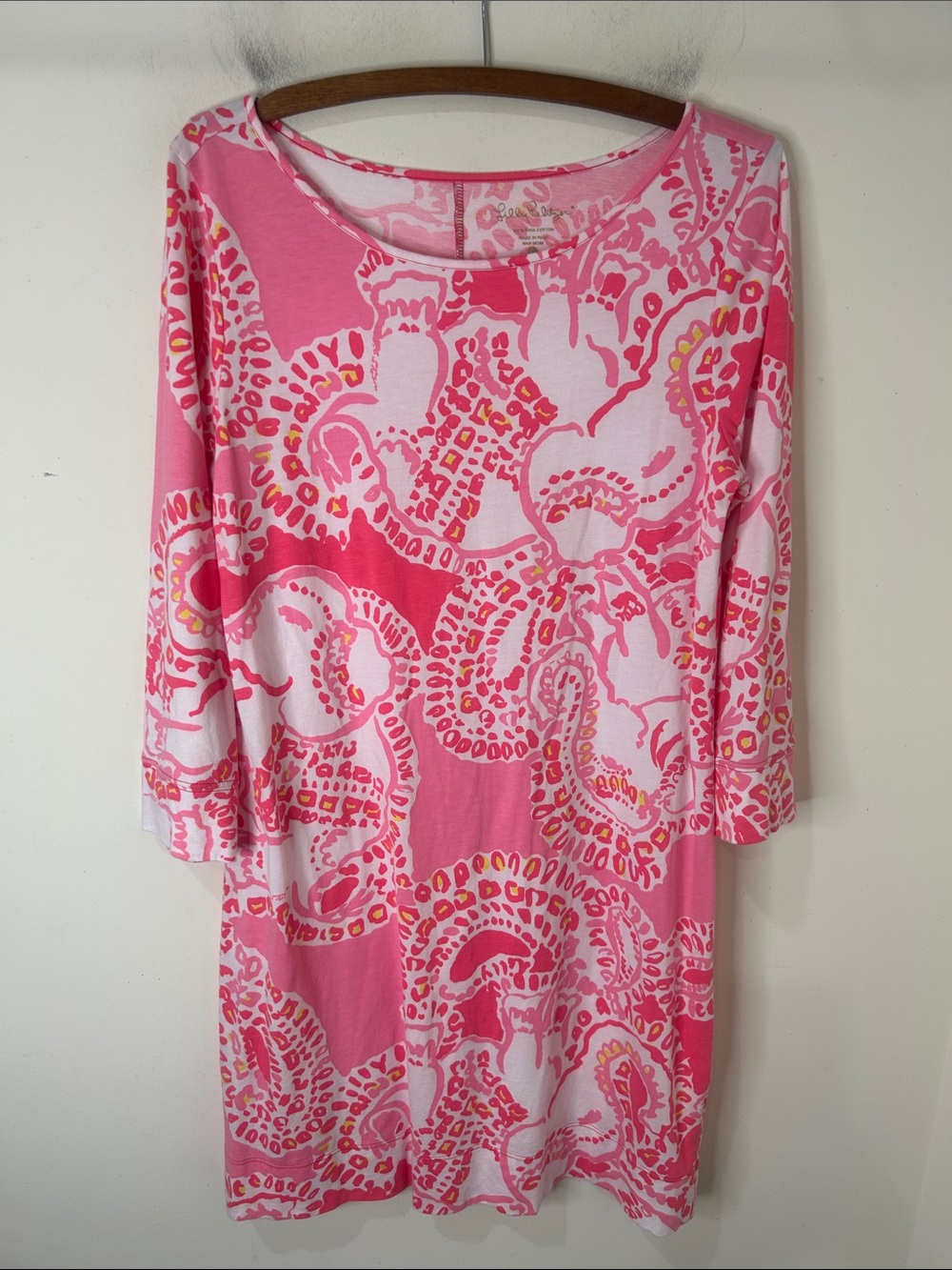 LILLY PULITZER Pink Marlow Dress Hot Coral Trunk in Love Size Large - Picture 2 of 16